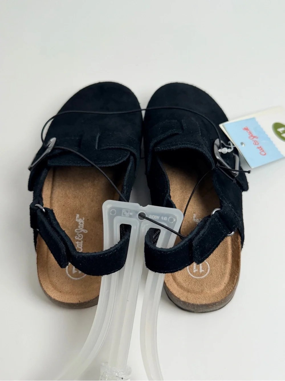 Cat & Jack Black Kids Slingback Buckle Sandals